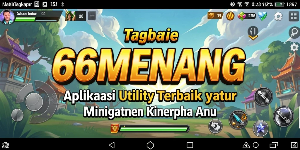 Tampilan antarmuka menarik dari aplikasi Utility 66MENANG.