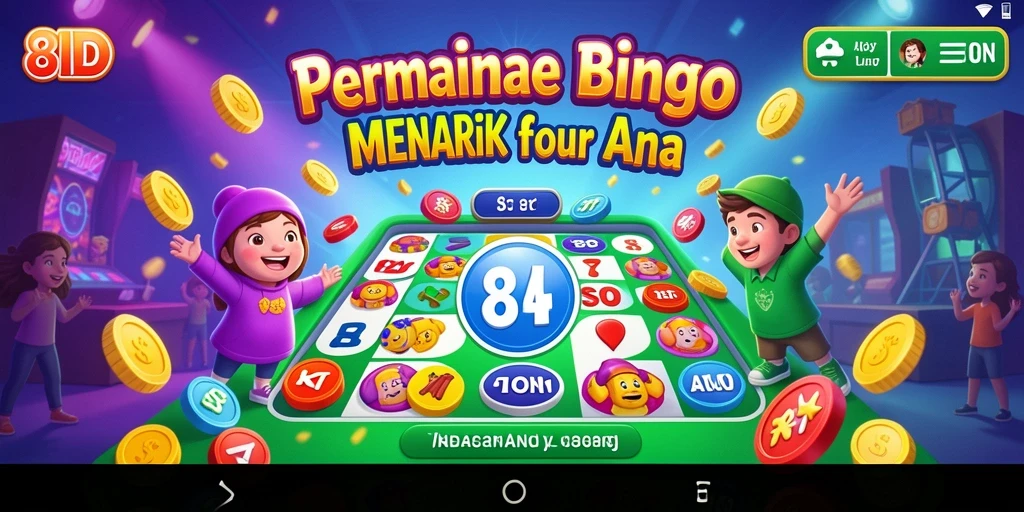 Screenshot utama 8ID dengan tampilan gameplay Bingo yang seru.