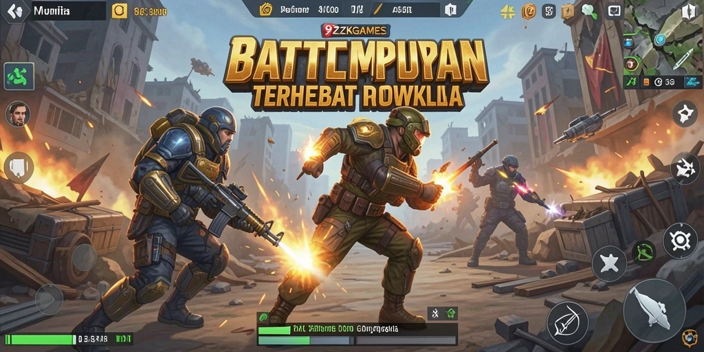 Gameplay seru dalam pertempuran Battle Royale 9ZKGAMES.