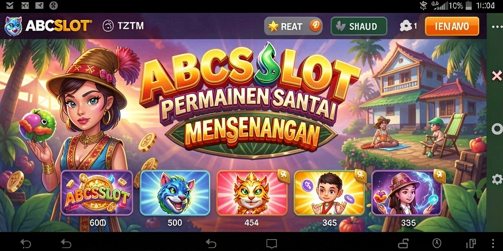 Menampilkan gameplay seru dalam ABCSLOT yang penuh warna.