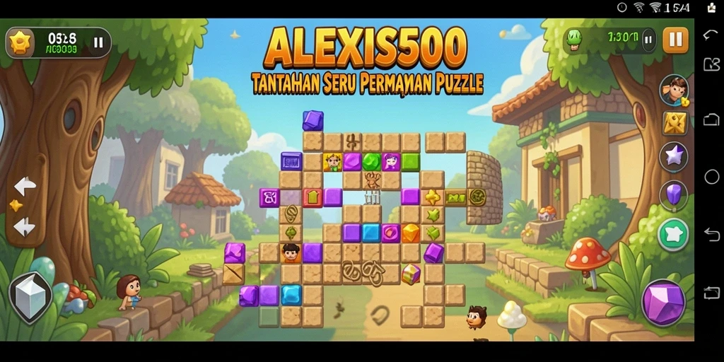 Tampilan gameplay ALEXIS500 yang menarik dan menantang.