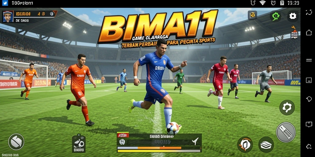 Tampilan gameplay BIMA11 yang menarik dengan aksi olahraga yang mendebarkan.