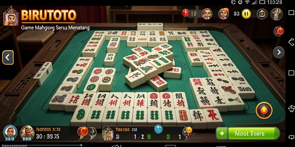 Tampilan gameplay Mahjong di BIRUTOTO yang menarik dan menantang.