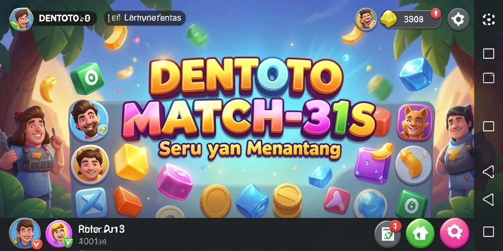 Screenshot DENTOTO menampilkan gameplay yang seru dan penuh warna.
