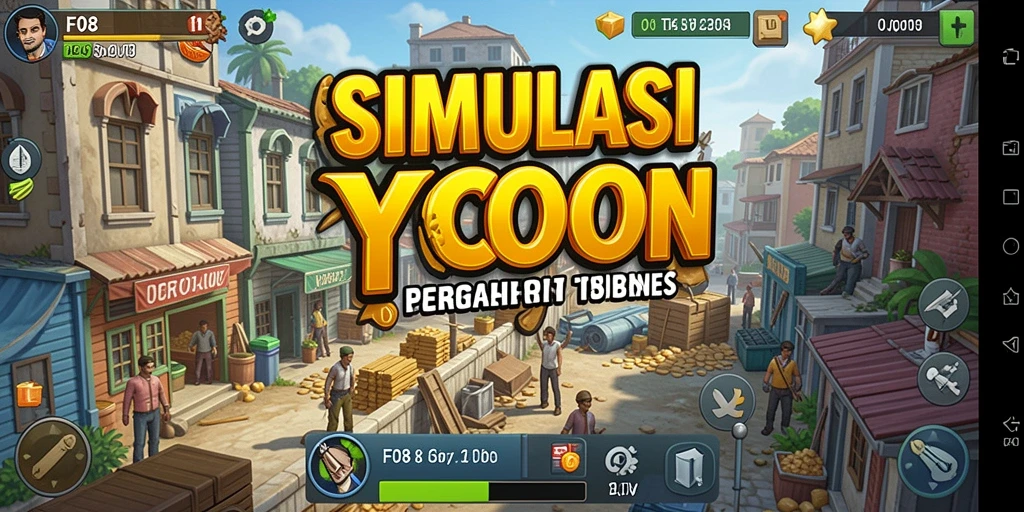 Tampilan gameplay F08 dengan berbagai pilihan strategi Tycoon.