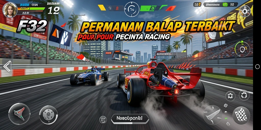 Gameplay mendebarkan dari F32 yang penuh aksi balap.