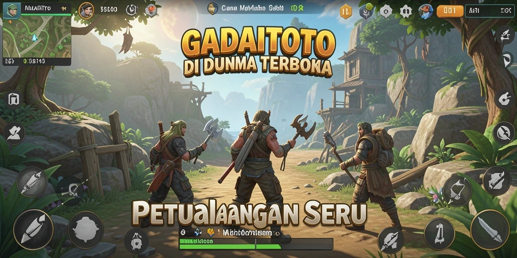 Tampilan gameplay seru dalam GADAITOTO di dunia terbuka yang luas.