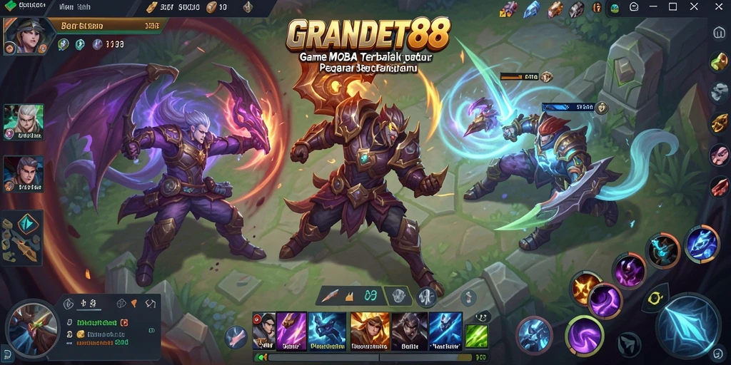 Tangkapan layar gameplay seru dari GRANDBET88 MOBA.