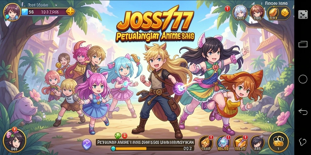 Tampilan karakter dan dunia dalam gameplay JOSS777.