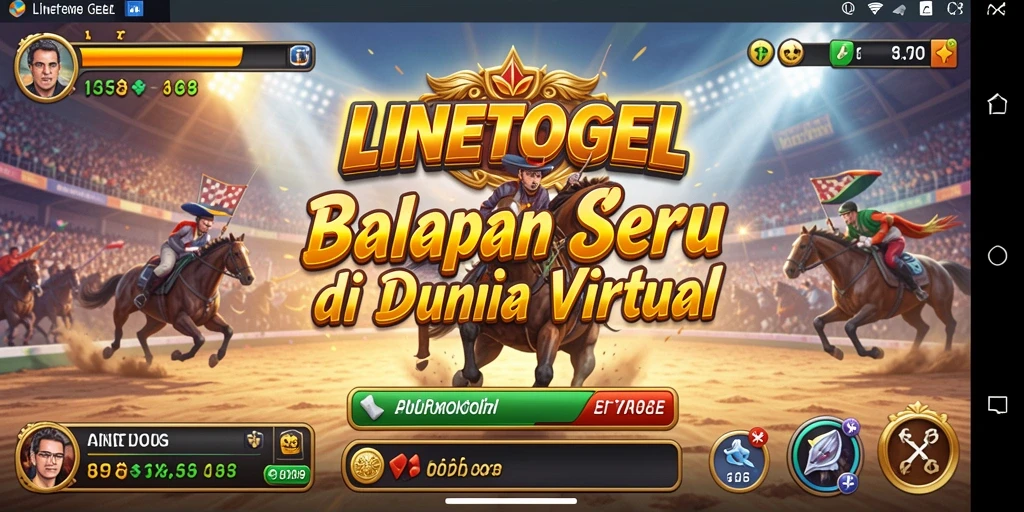 Tampilan gameplay balapan yang seru dan menegangkan.
