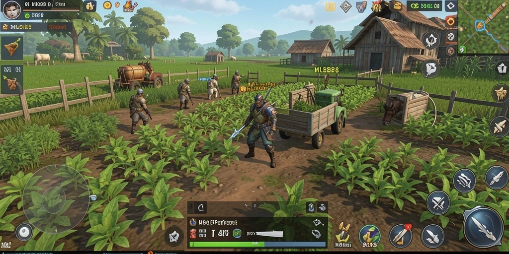 Tampilan gameplay <strong>MLBB8</strong> yang seru dalam mengelola lahan pertanian.