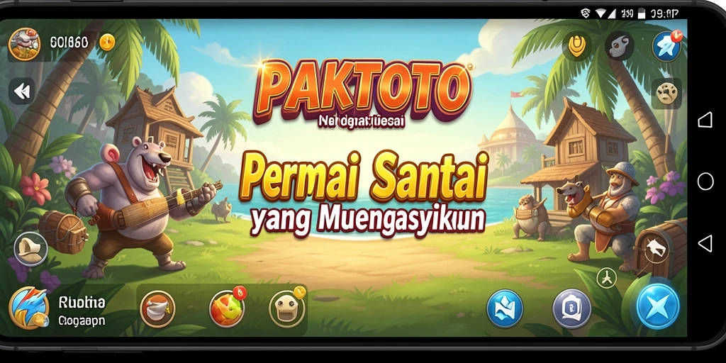 Screenshot utama PAKTOTO menunjukkan gameplay yang penuh warna dan seru.