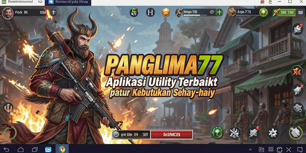 Tampilan utama aplikasi PANGLIMA77 dengan fitur Utility yang intuitif.