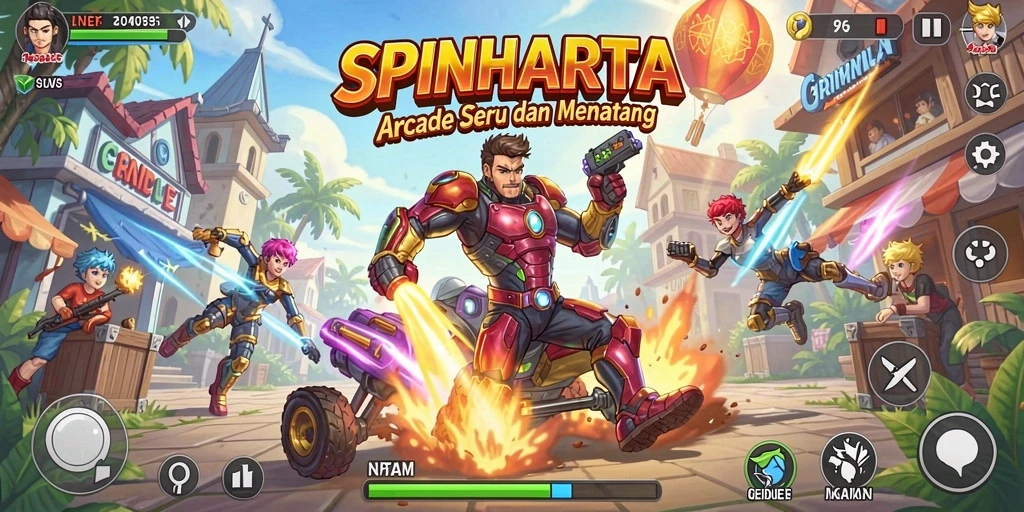 Screenshot gameplay SPINHARTA yang seru dan penuh tantangan.