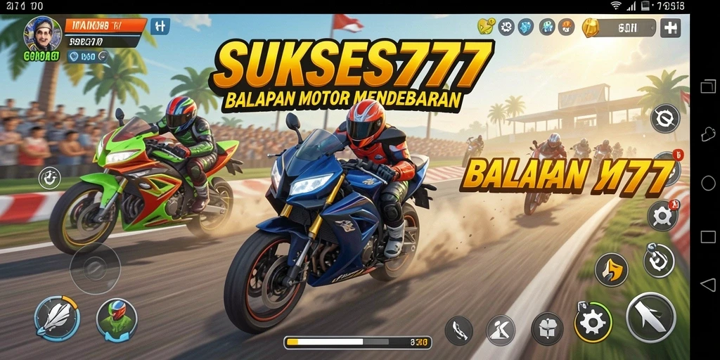 Tangkapan layar SUKSES777 menampilkan akselerasi motor di lintasan balapan.