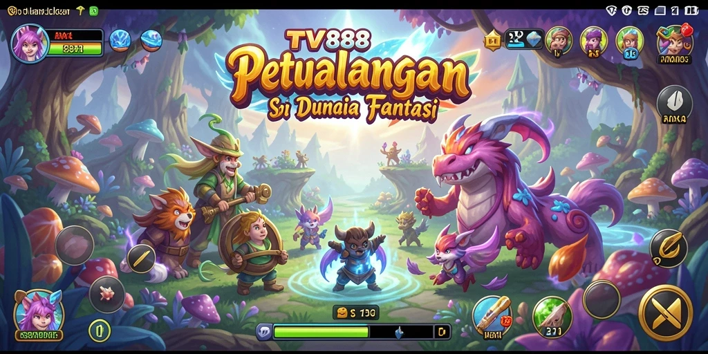 Screenshot TV888 menampilkan aksi seru dalam petualangan yang menantang.