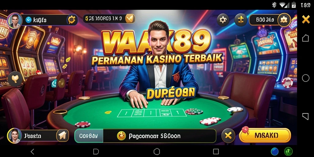 Tampilan menarik gameplay WAK89 yang menampilkan keseruan kasino.