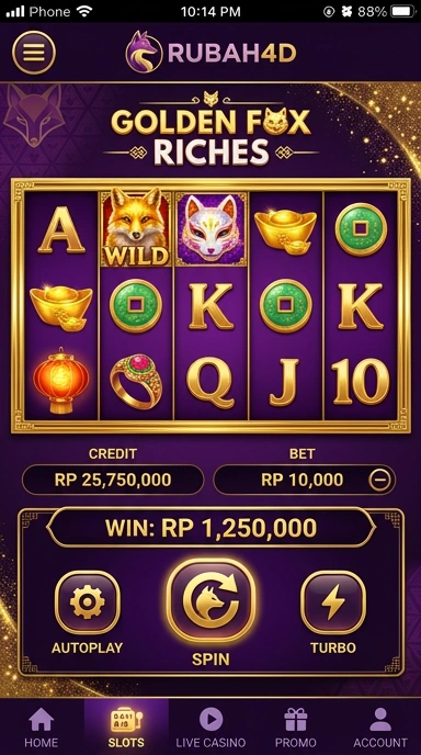 Tampilan antarmuka rubah4d yang sederhana dan menarik.